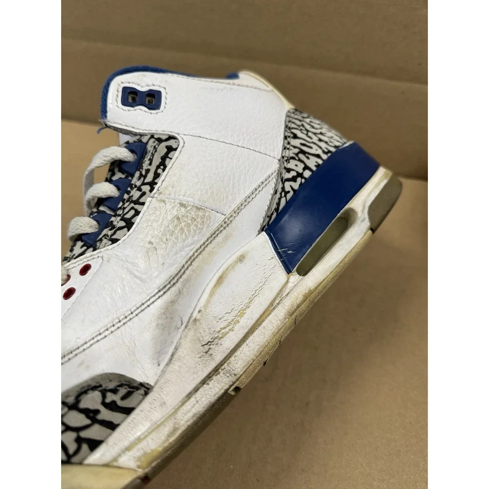 Air Jordan 3 Retro 2011 True Blue‎ Size 9.5 136064-104 OG White Cement Used
